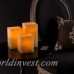 Lavish Home 3 Piece Square Scented Flameless Candle Set LVRG1966